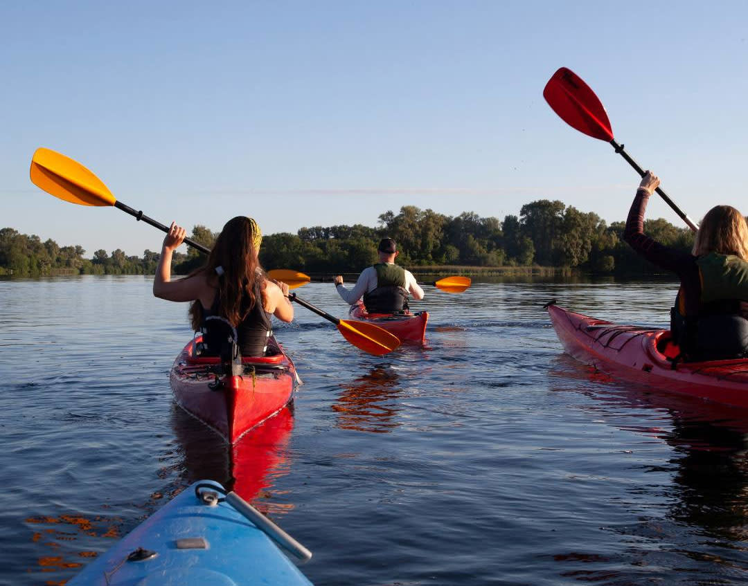 group kayaking on West Branch Susquehanna water trail