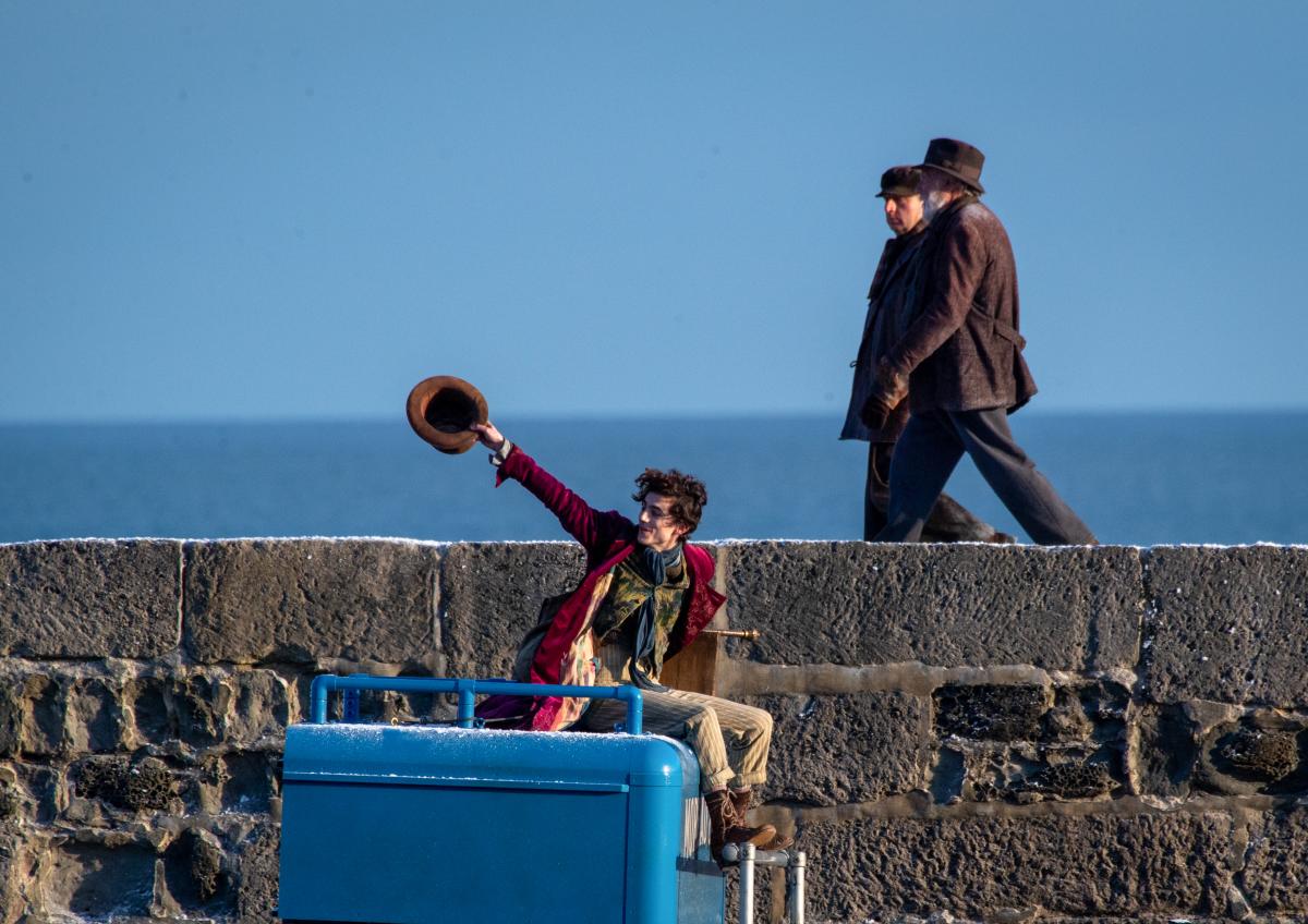 Wonka filming in Lyme Regis