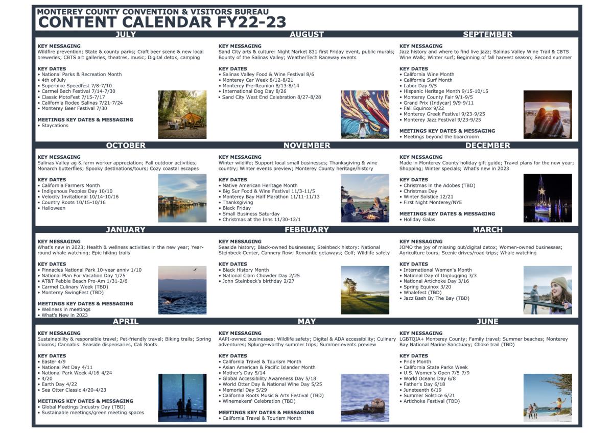 FY 22-23 content calendar