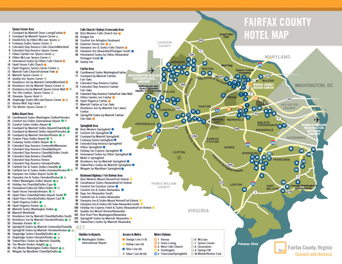 Fairfax County Hotel Map 07_19
