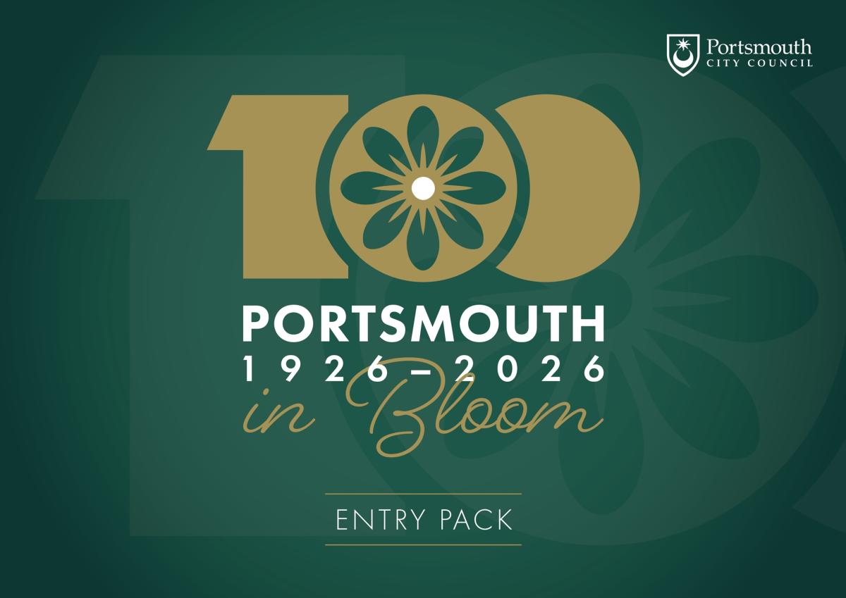 Front cover of Portsmouth in Bloom 2026 entry pack