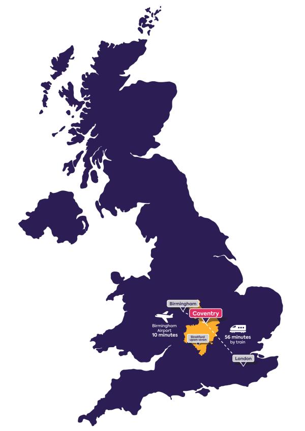 Full Coventry Map on UK