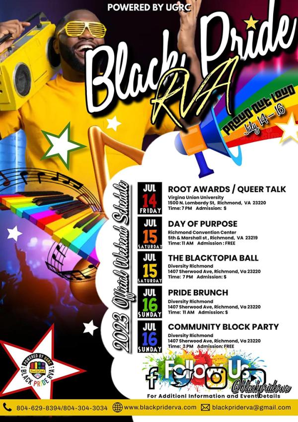 Black Pride RVA Schedule 2023