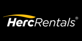 Herc Rentals white on black logo