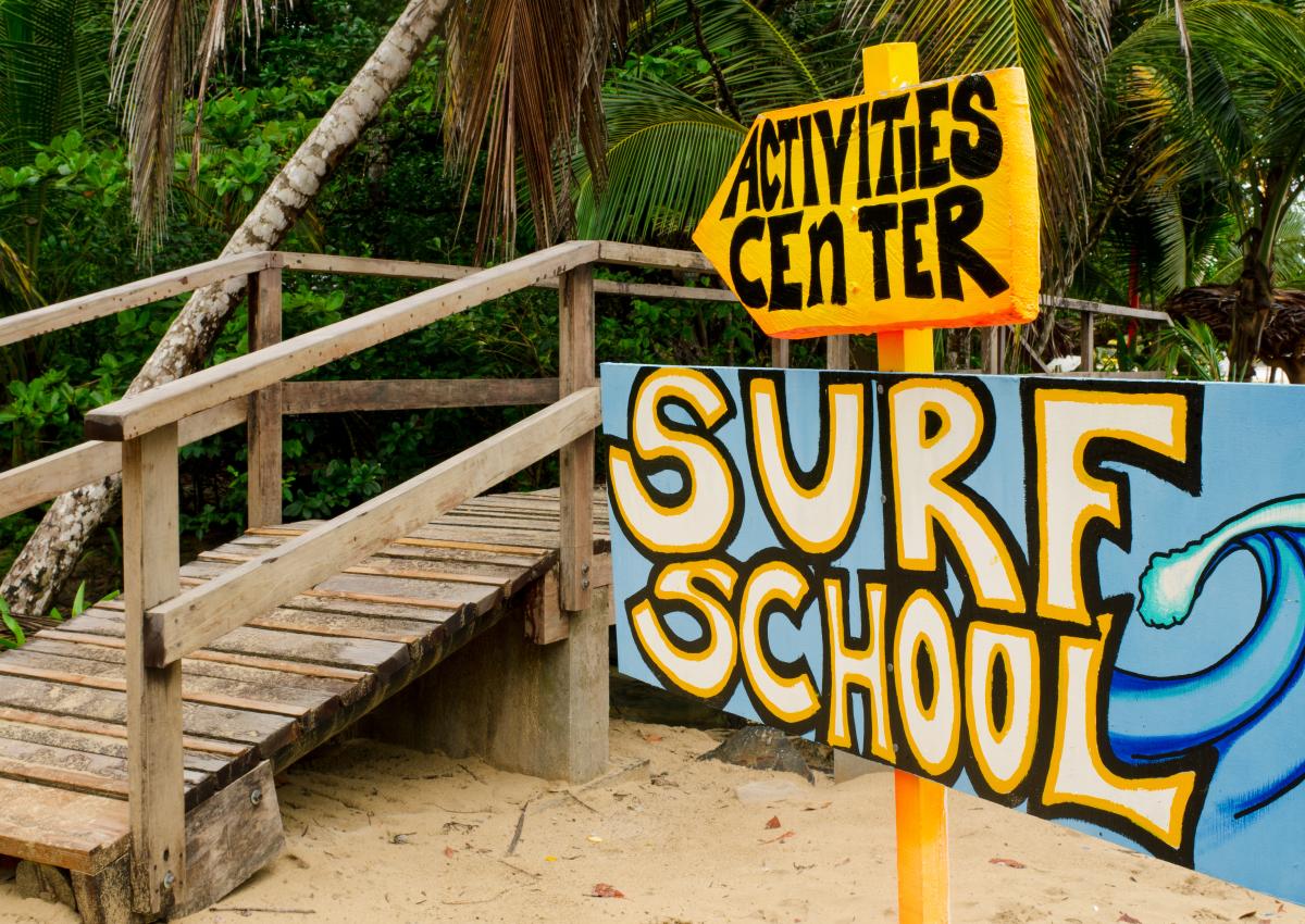 Surf School sign