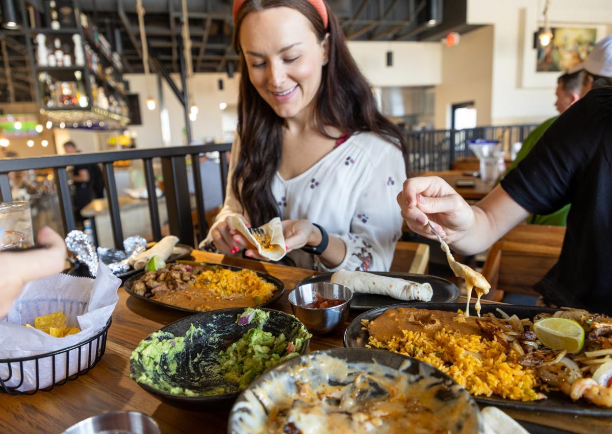 table full of menu items from ma cualli in rapid city south dakota