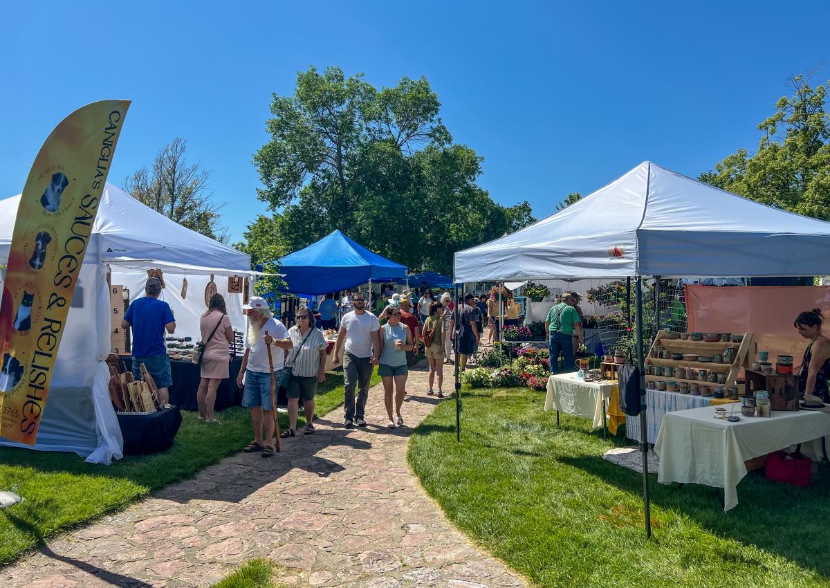 vendors with people browsing at the west boulevard summer festival in rapid city south dakota