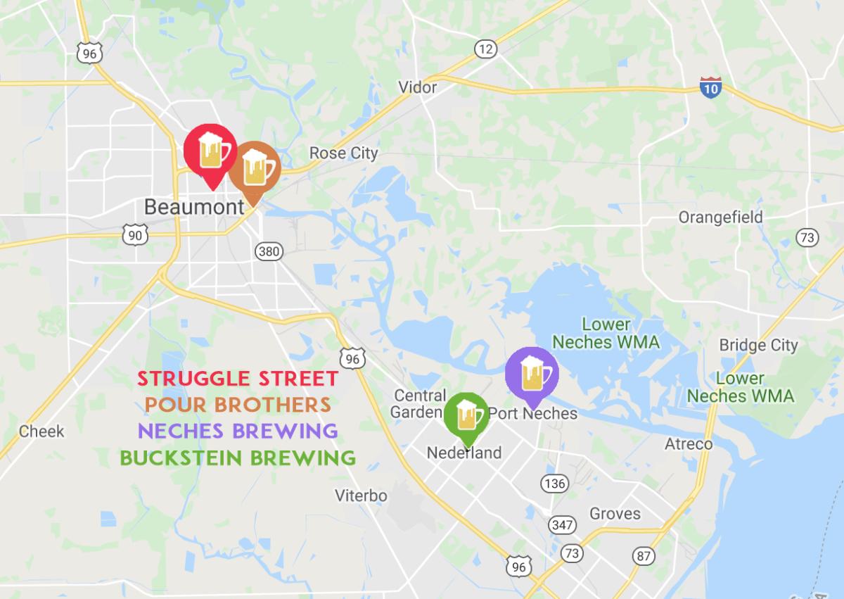 Beaumont Brewery Map