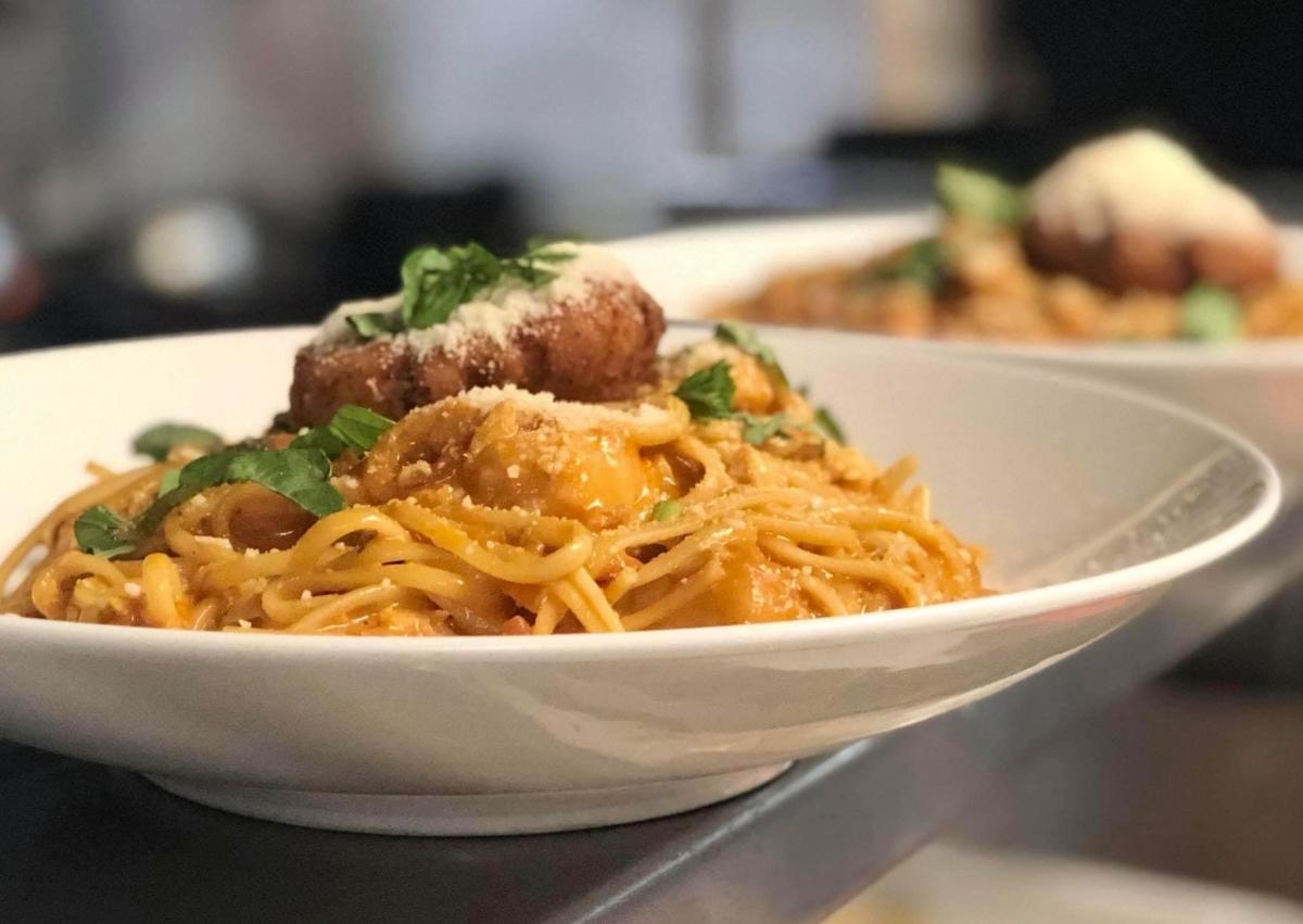 Spaghetti dish from Fiamma Italian Grill in Bethlehem, PA