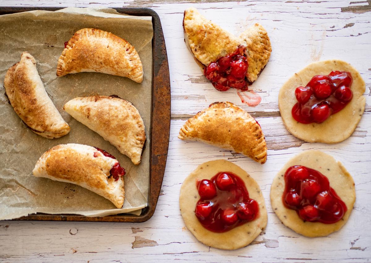 Cherry Pastelitos with Bizcochito Crust