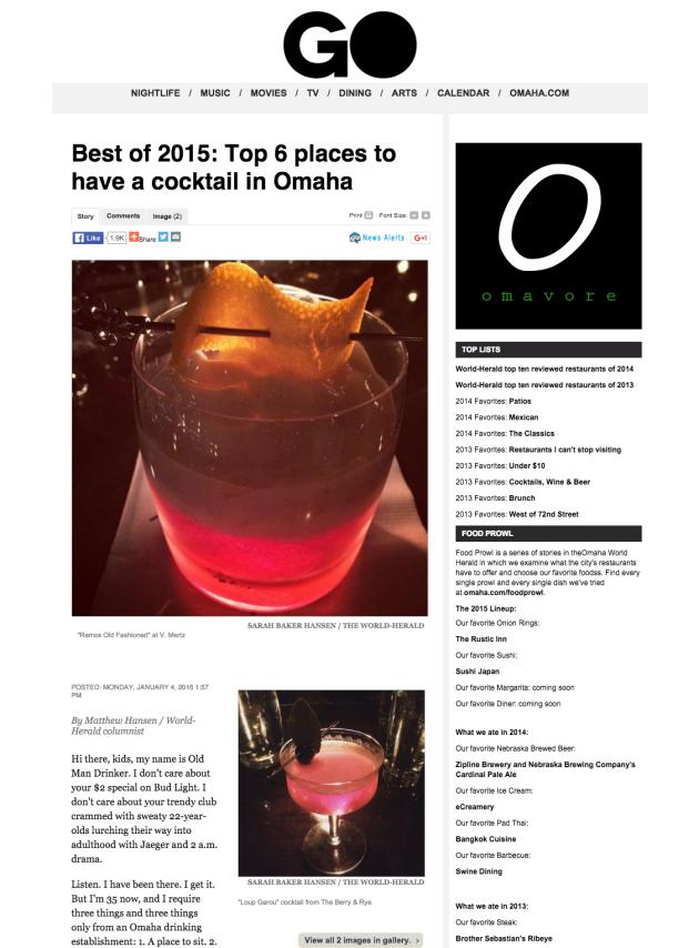 OWH: Top 6 places to have a cocktail