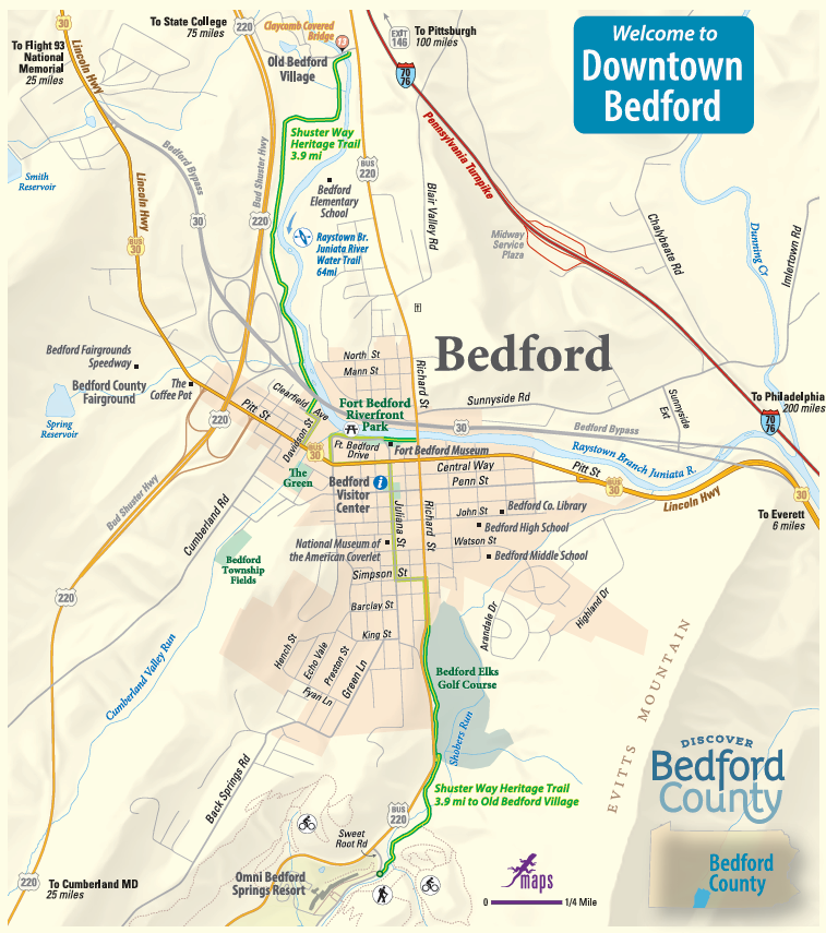 Downtown Bedford Map