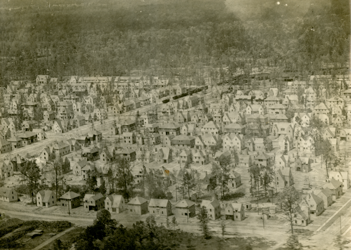 Hilton Village aerial historic photo