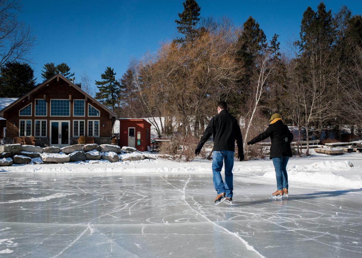 Ice Skating at Skytop Lodge in the Poconos