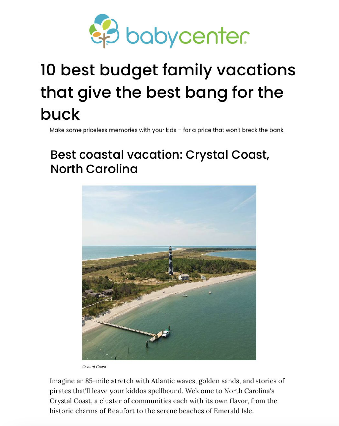 Baby Center 10 Best Budget Family Vacations Cover