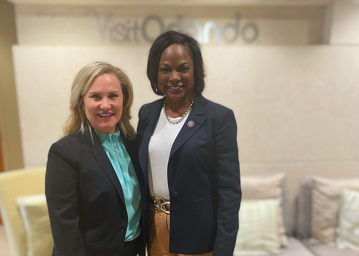 Casandra Matej and U.S. Rep. Val Demings