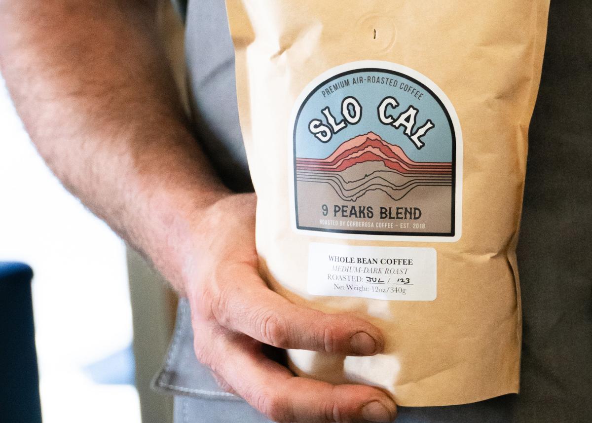 SLO CAL 9 Peaks Blend bag of coffee