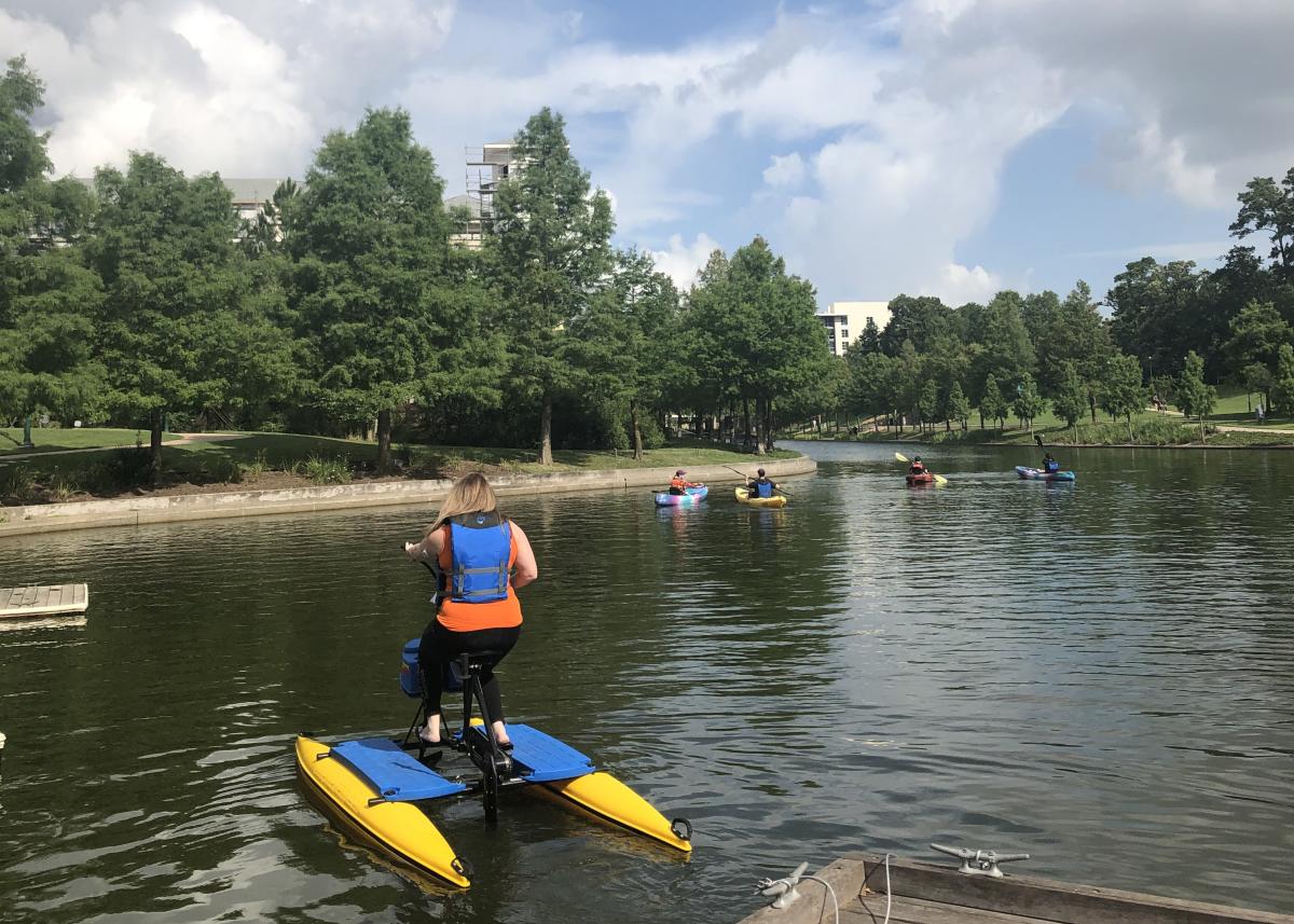 Water Bike and Kayaking The Woodlands Waterway