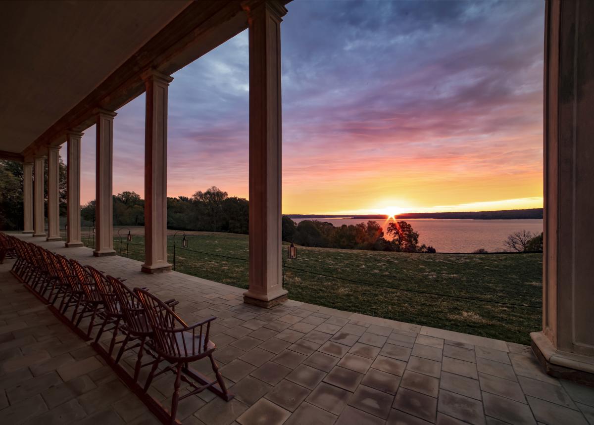 Mount Vernon - Sunset - East Lawn - Potomac River