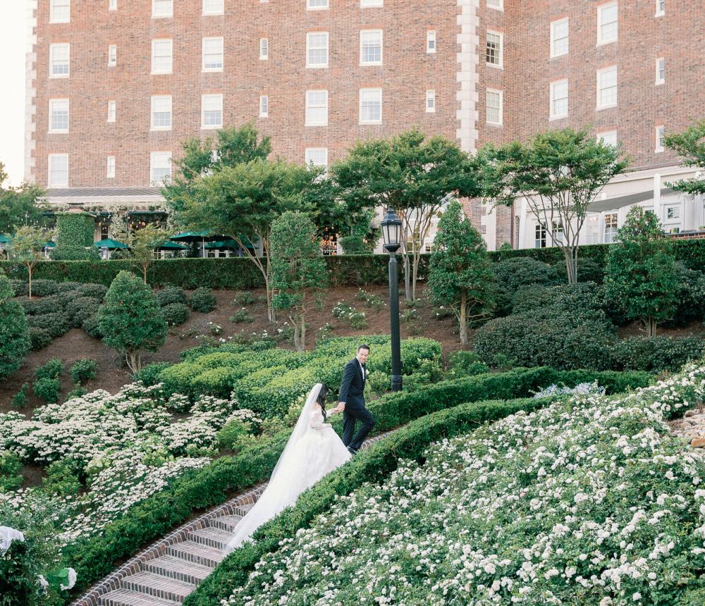 A Romantic Staircase Moment at The Cavalier Hotel by Justin Hankins Photography