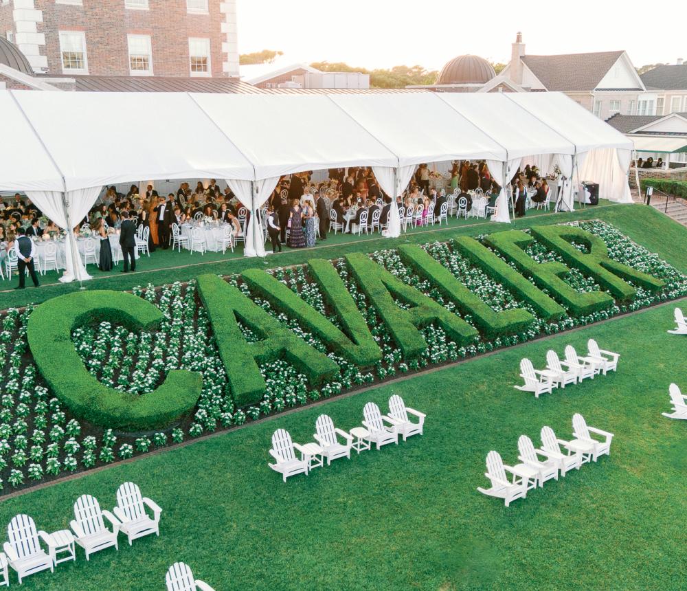 Elegant Wedding Reception on the Grand Lawn of The Cavalier Hotel