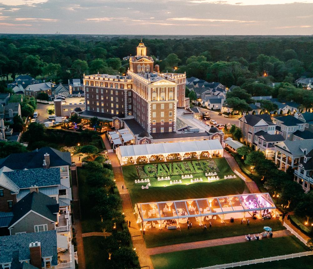 Dusk Wedding Reception at the Iconic Cavalier Resort