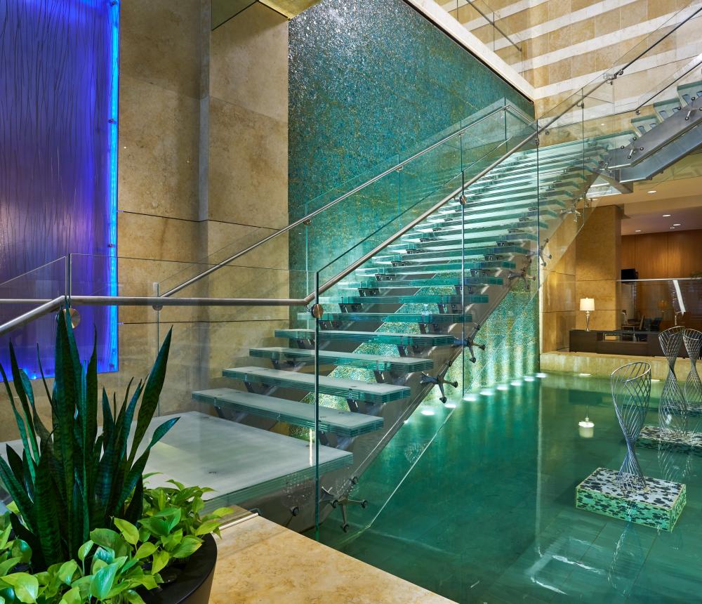 Glass Staircase in Lobby 2018