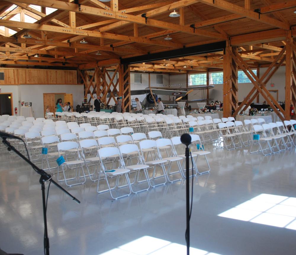 WWI Hangar Wedding Ceremony Chairs 2