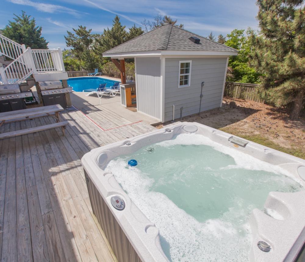 Amenities include hot tubs and pools at many of our vacation homes.