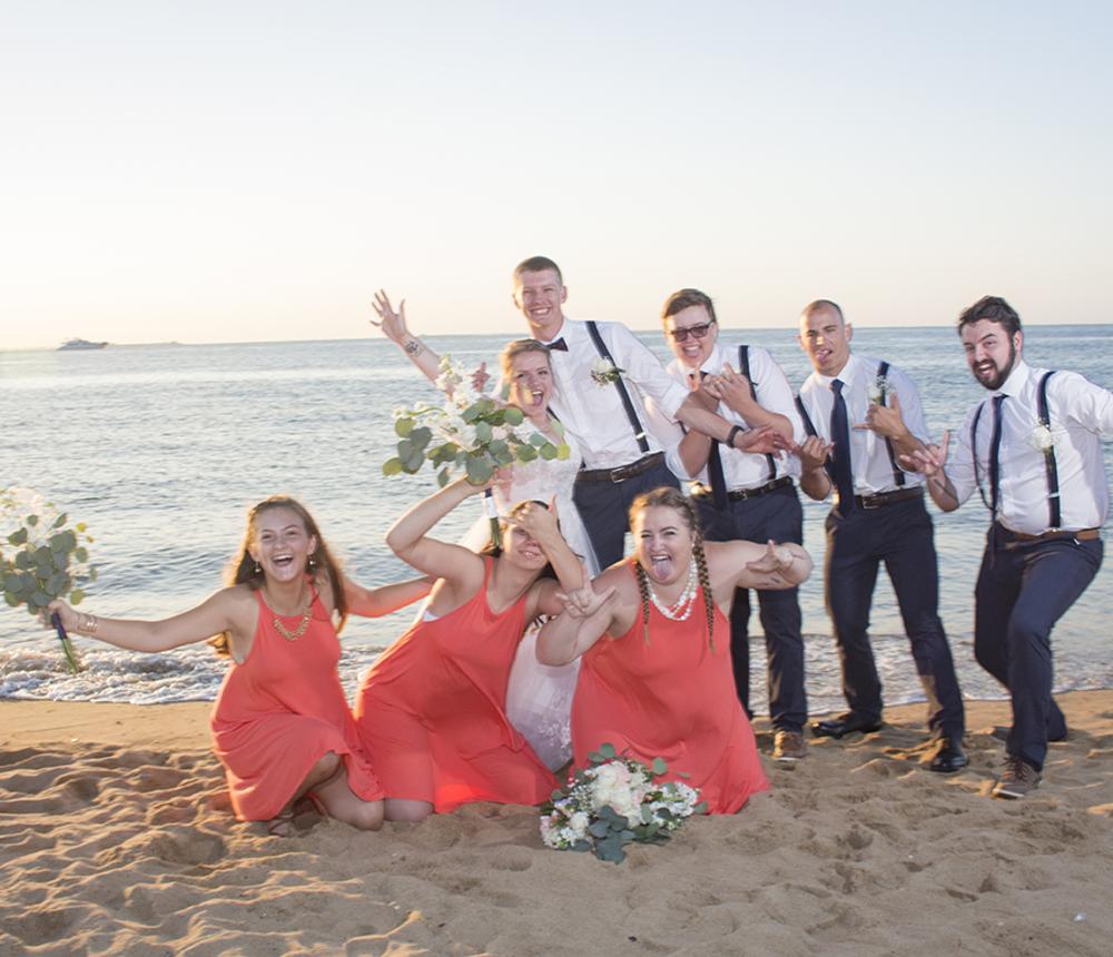 A fun beach wedding!