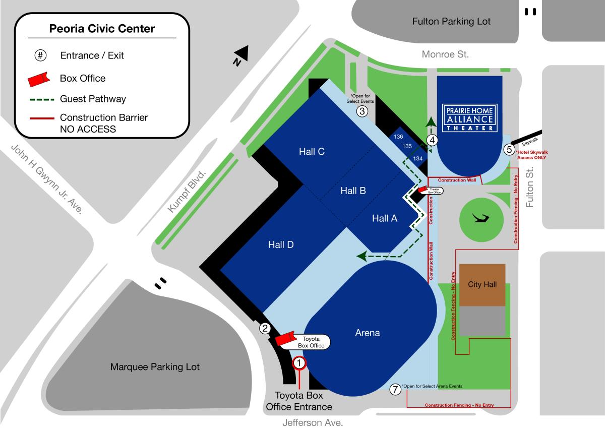 PCC Venue Map - Phase 1 Construction