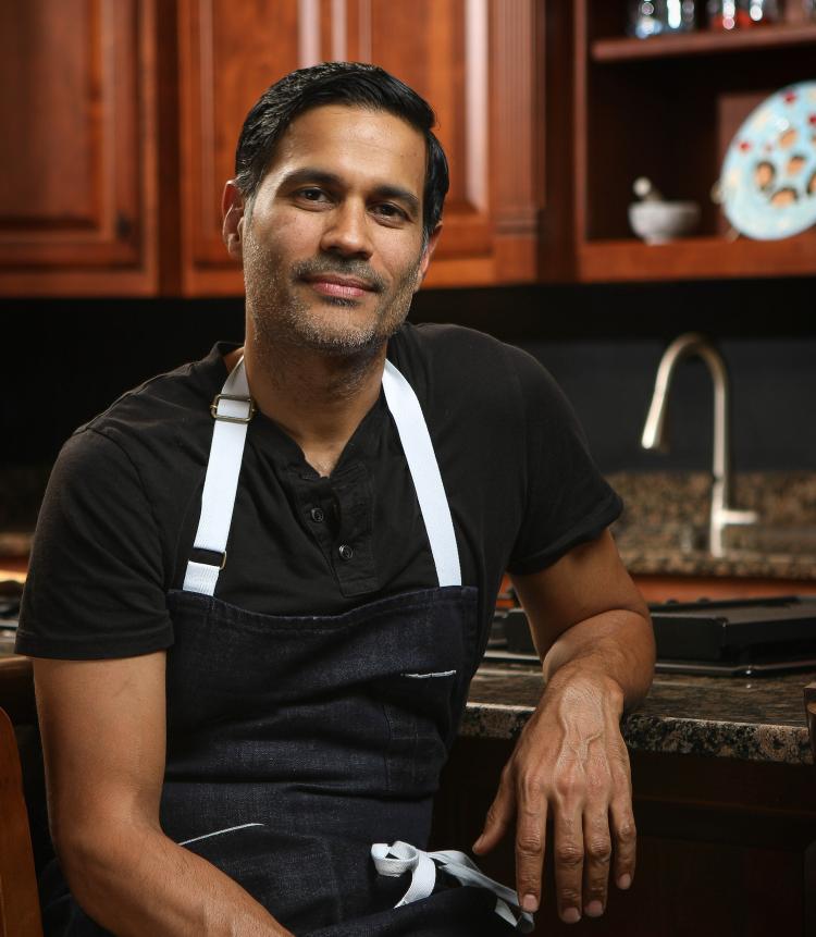 Chef Akhtar Nawab of HHQ poses for the camera in home kitchen