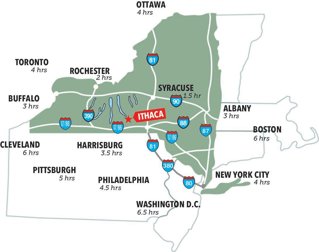 map distance to ithaca