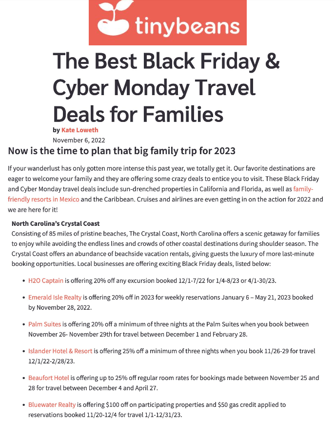 tinybeans The Best Black Friday & Cyber Monday Travel Deals for Families