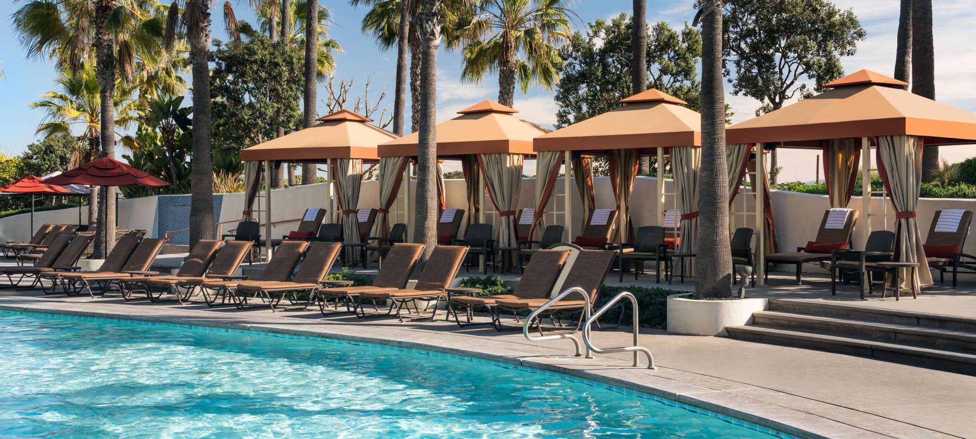 Poolside Cabanas in Huntington Beach CABANA BEACH CAMPGROUND & RV PARK