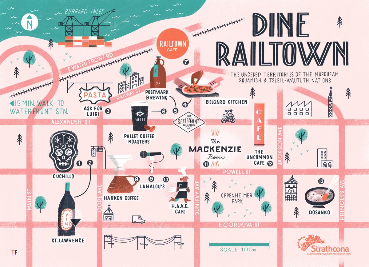 Railtown - A map of Railtown, Vancouver, BC, by Tom Froese.