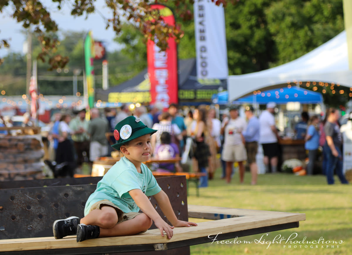 Picture of a child dressed in German attire at Cullman's October Fest.