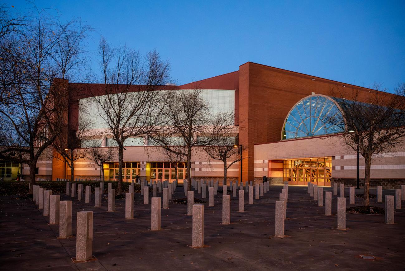 Exterior photo of Lawrence Joel Veterans Memorial Coliseum in Winston-Salem, NC