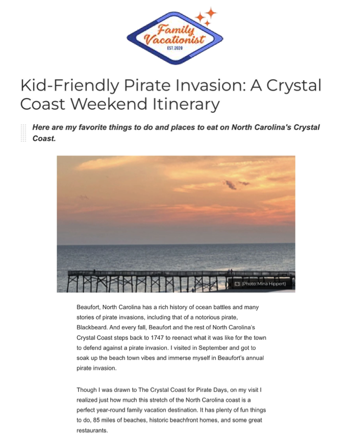 Family Vacationist Kid-Friendly Pirate Invasion Cover