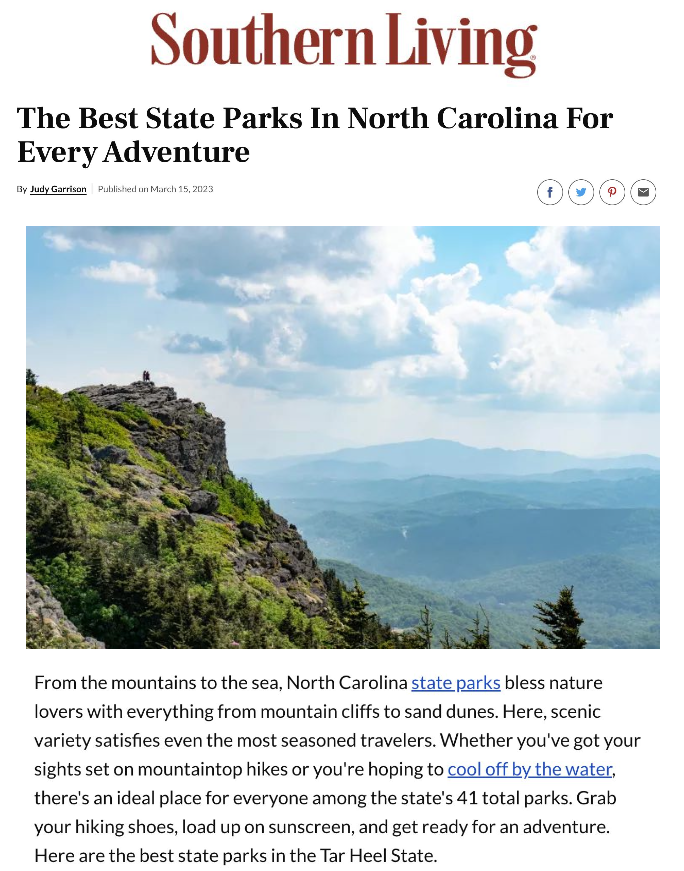 Southern Living The Best State Parks in North Carolina For Every Adventure