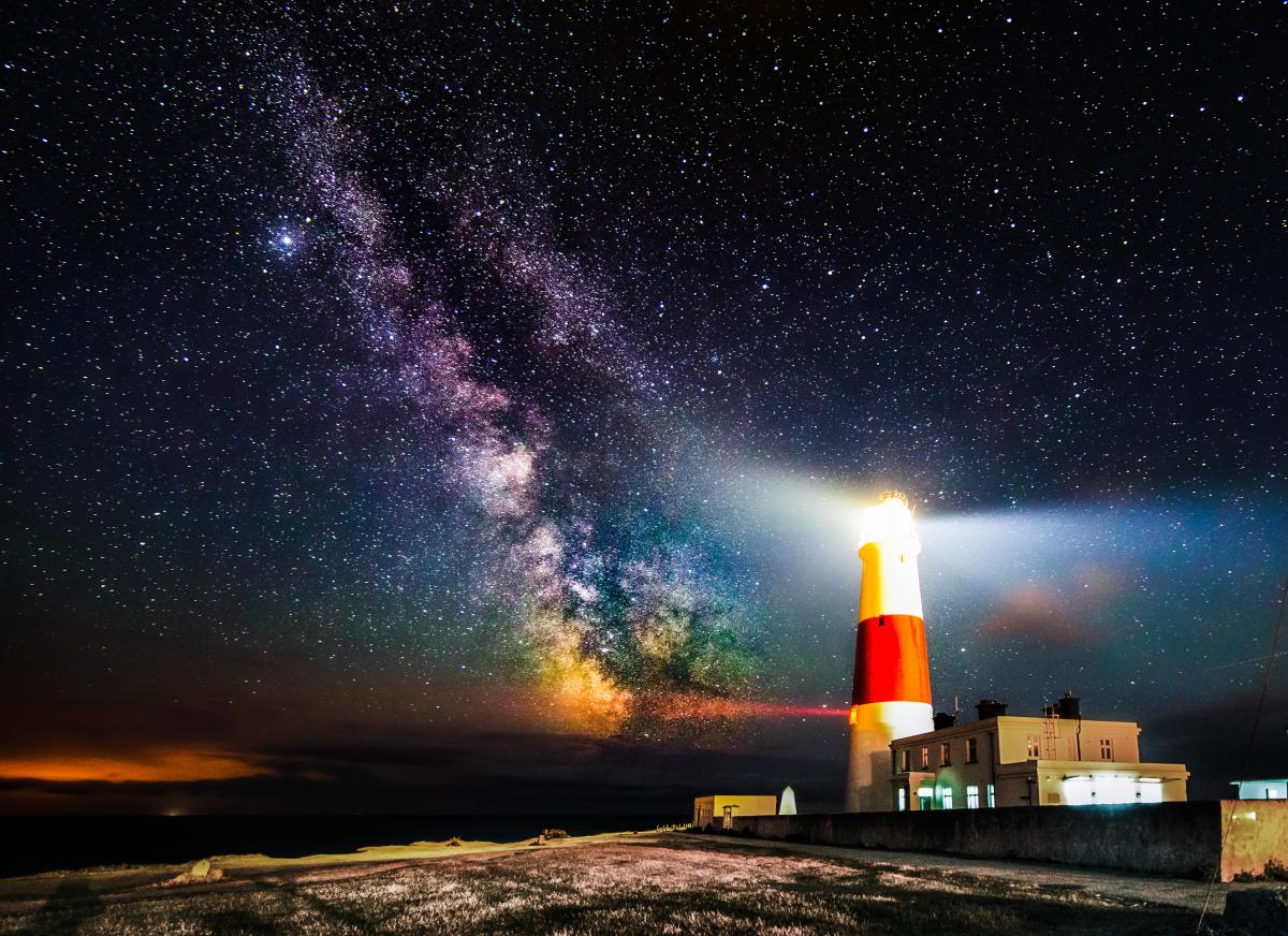 Portland Bill Lighthouse and the Milky Way