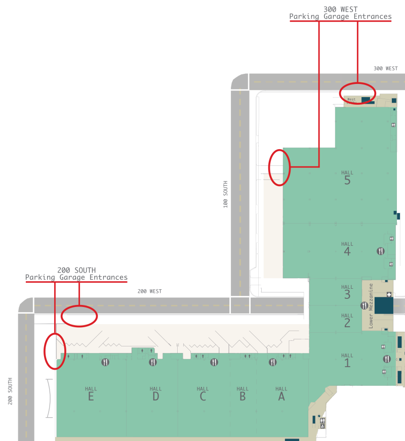 Salt Palace Parking Map 2022