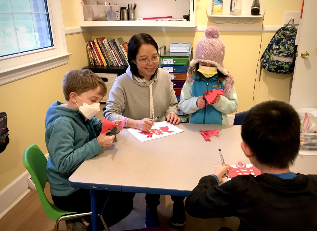 May and Students at RedApple Chinese School