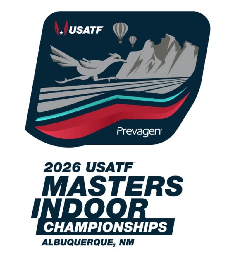 A graphic advertising the 1015 USATF Masters Indoor Championships.