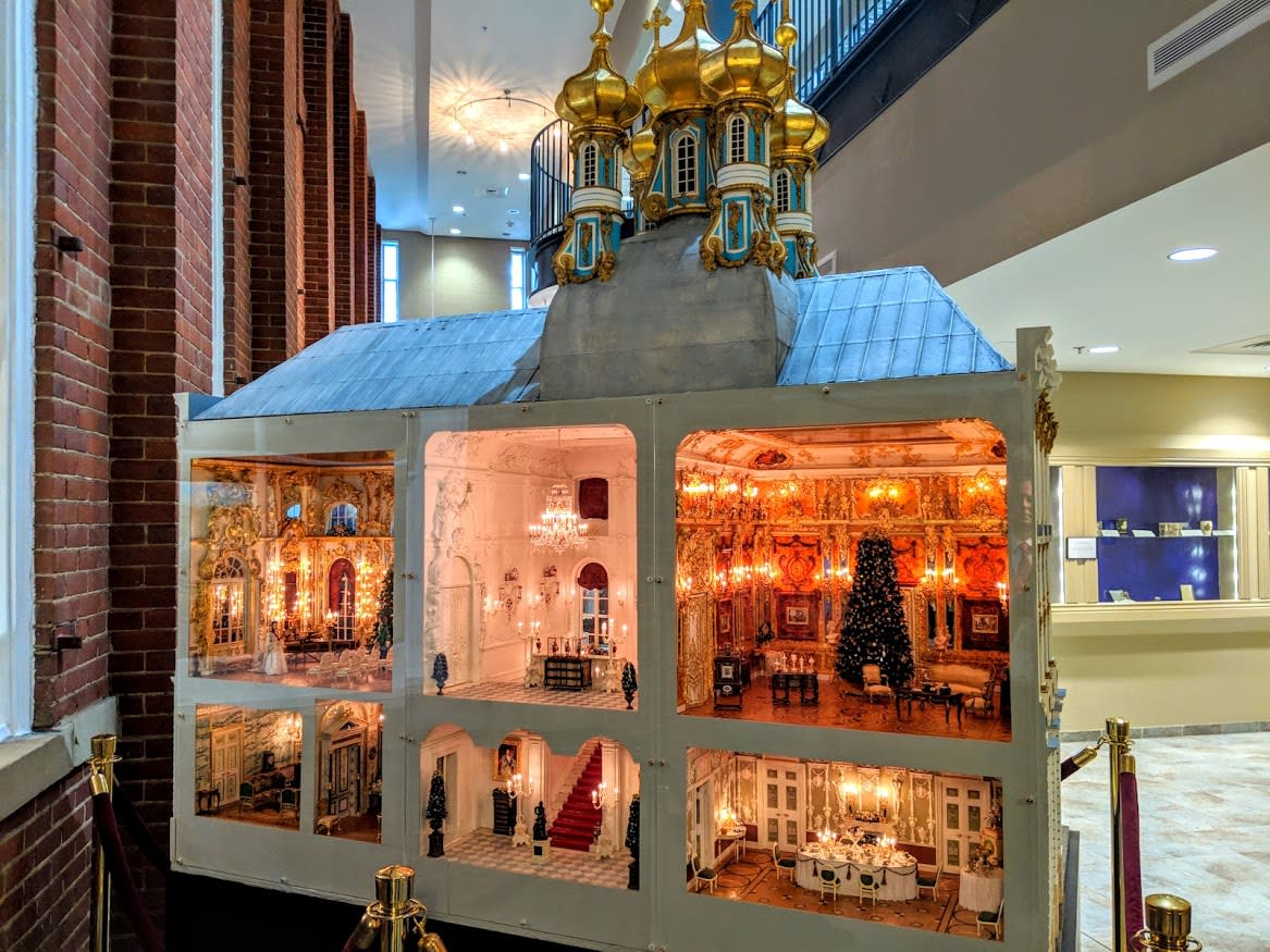 A miniature, dollhouse version of Catherine the Great's palace in Maysville, Kentucky