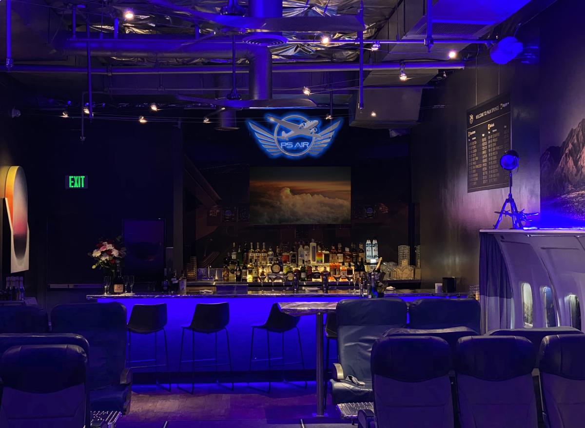 The interior of PS Air Bar in Palm Springs.