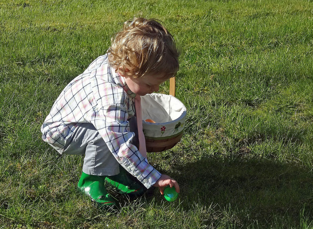 Boy Easter Egg Hunt