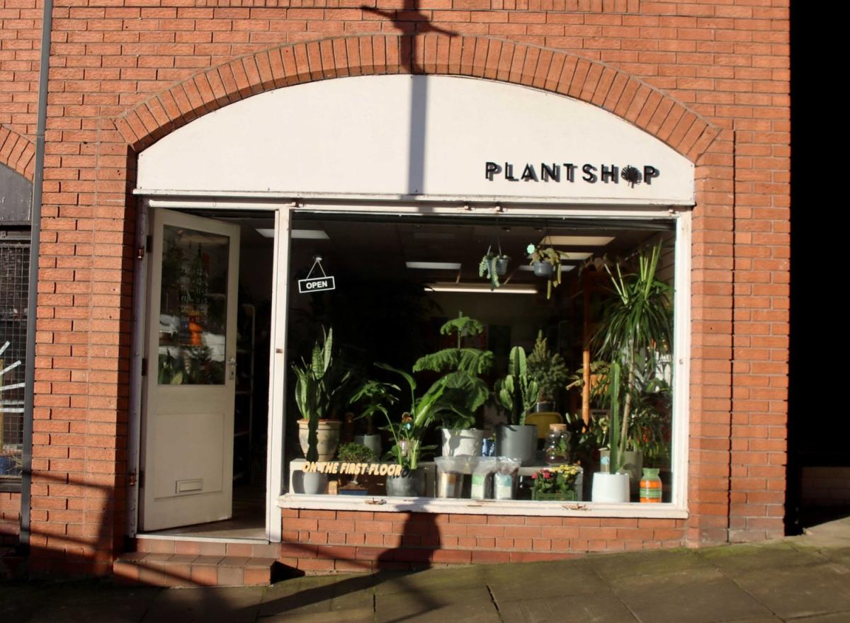 Exterior of plant shop in the day time