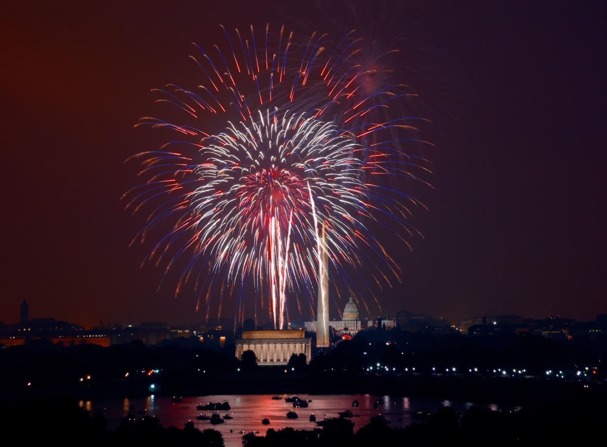 Fireworks over Washington, DC