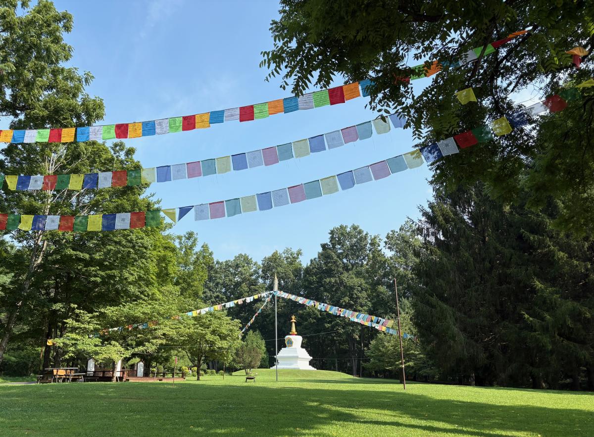 Tibetan Mongolian Buddhist Center Bloomington prayer flags
